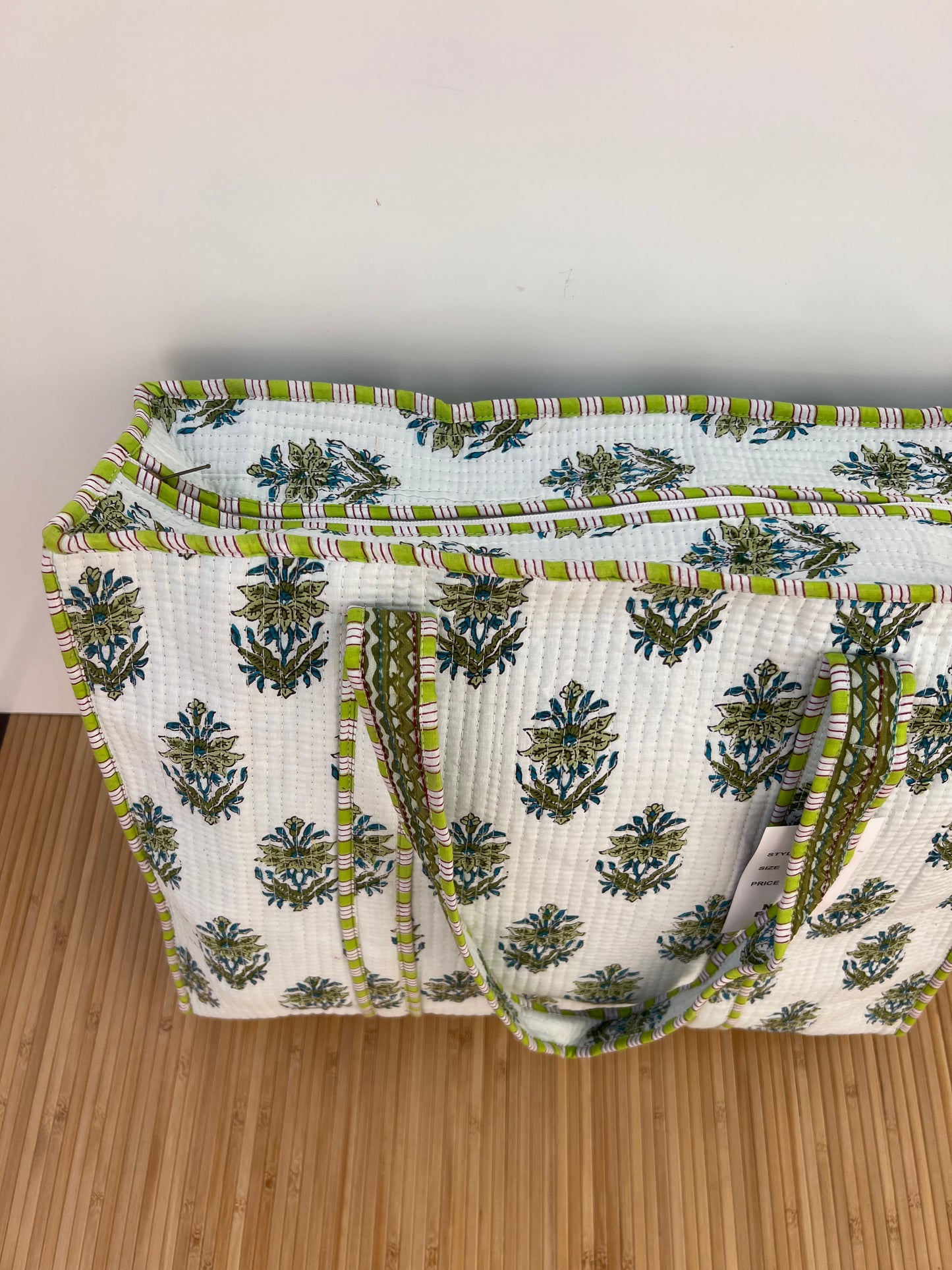 Bolsa viaje algodón Tote bag con cremallera