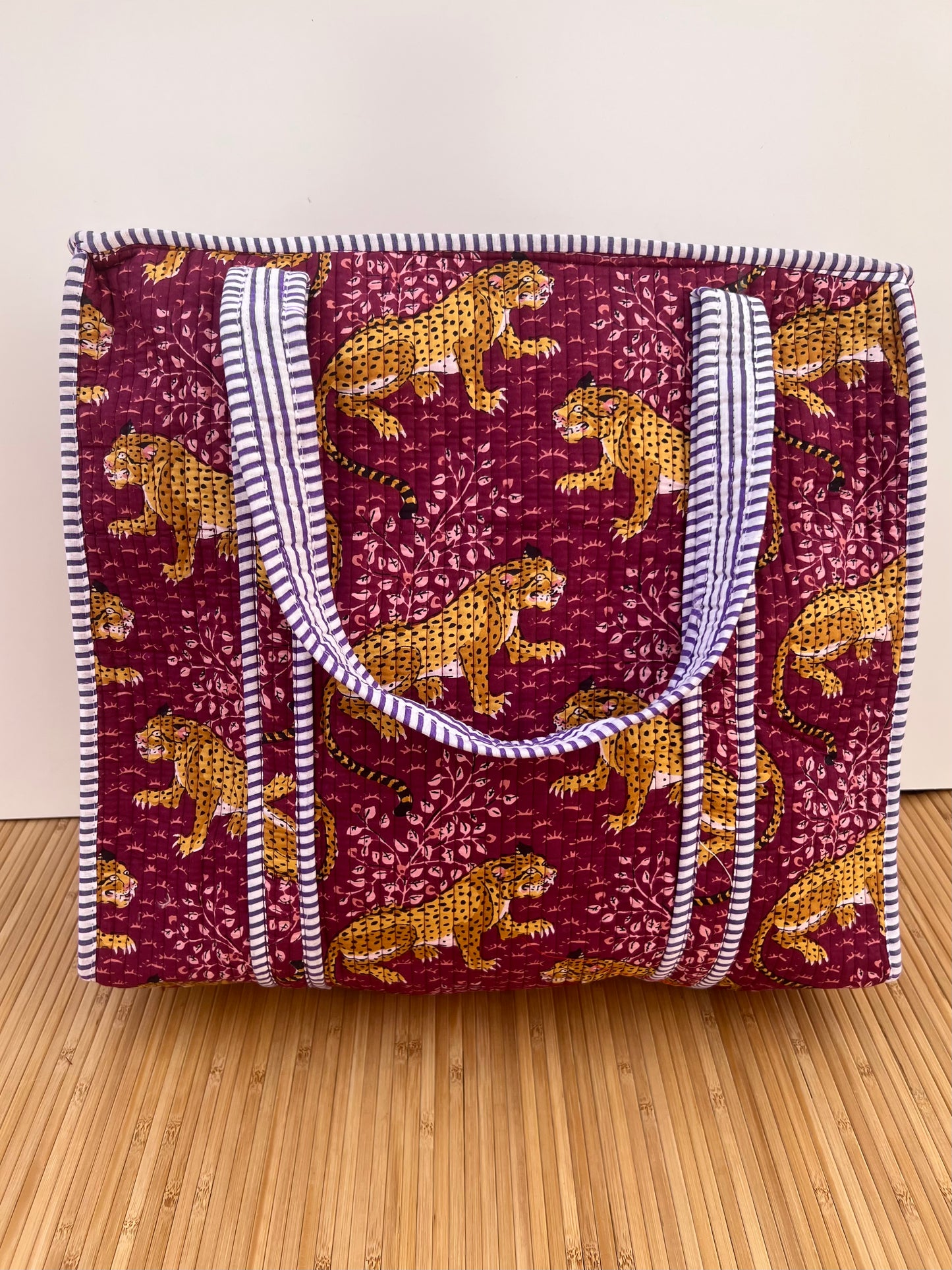 Bolsa viaje algodón Tote bag con cremallera