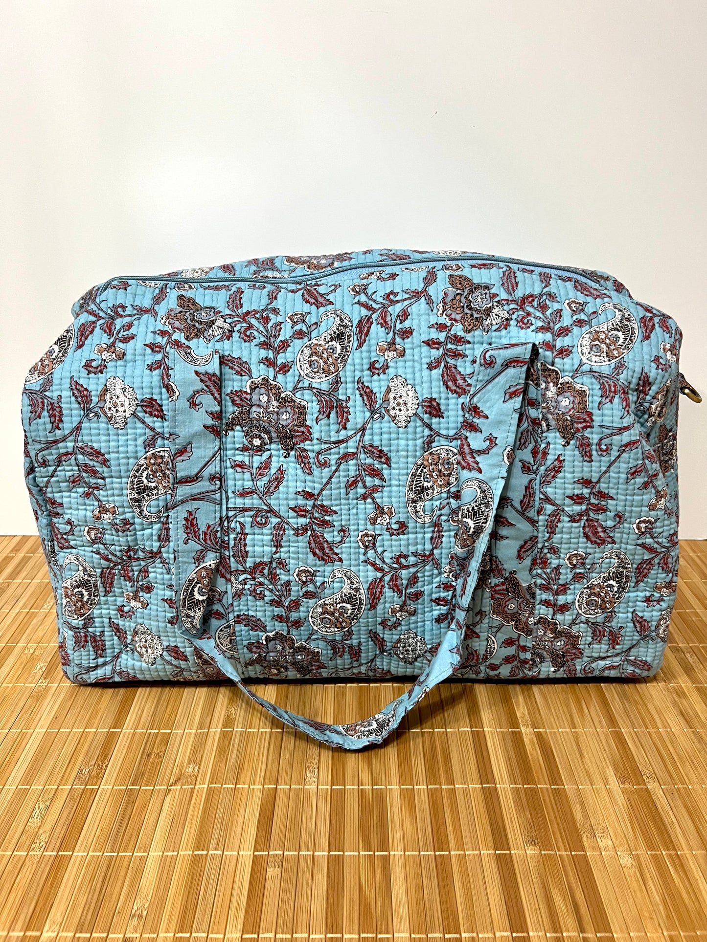 Bolso viaje de India de algodón hecho a mano | Bolso para usar como equipaje de mano o cabina