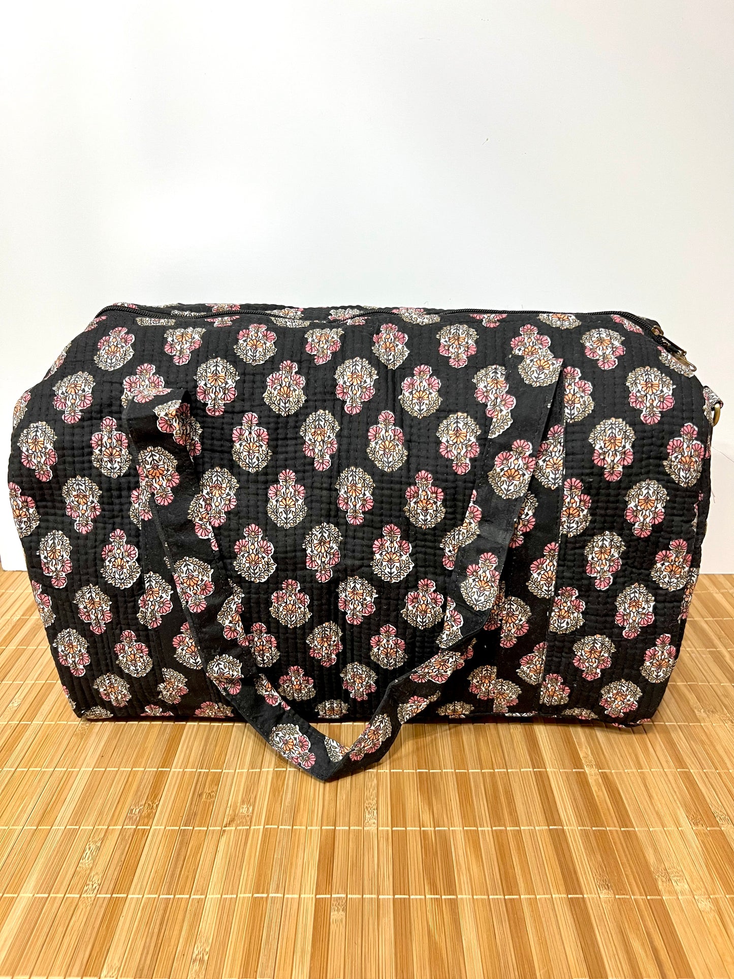 Bolso viaje de India de algodón hecho a mano | Bolso para usar como equipaje de mano o cabina