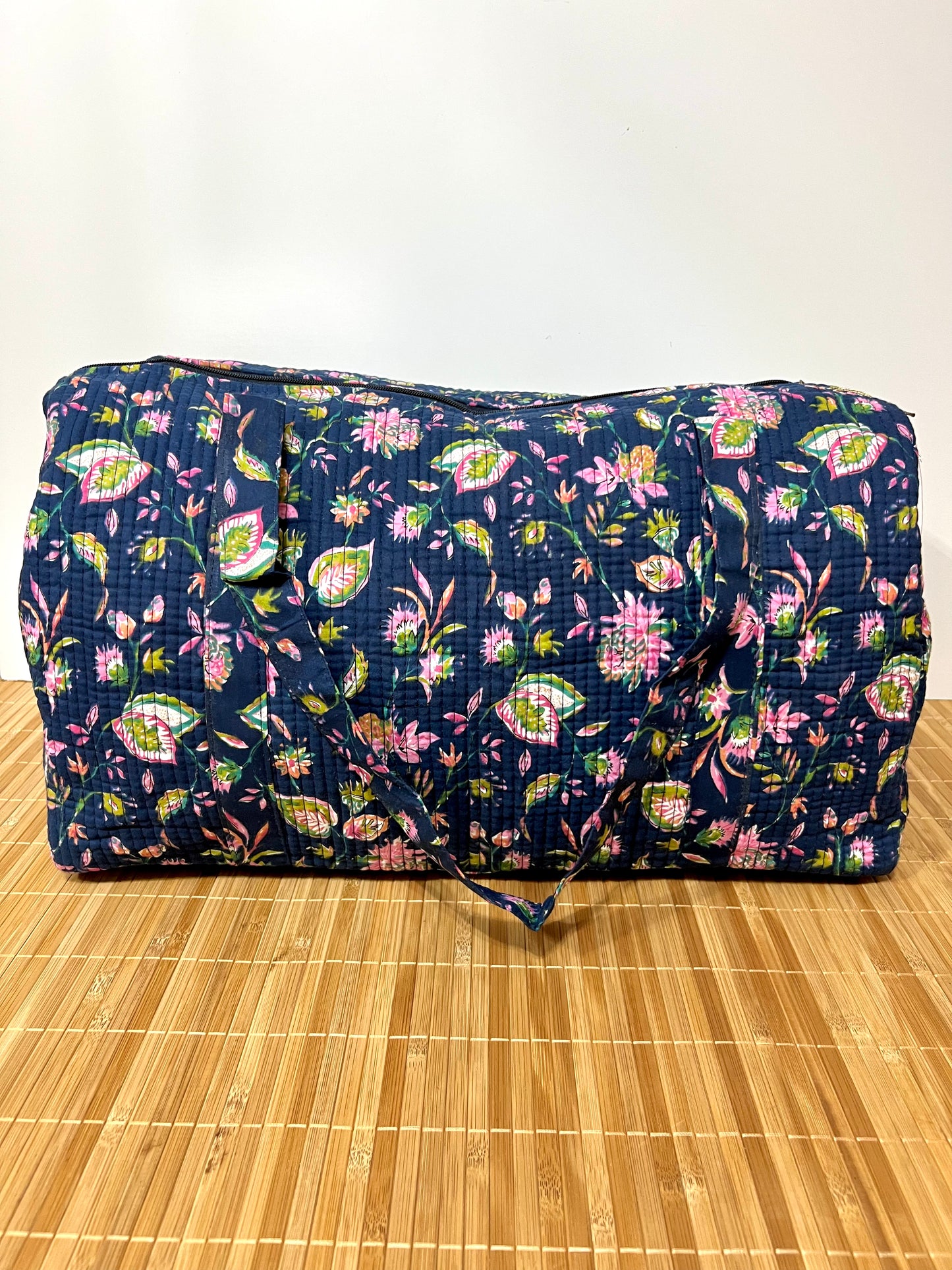Bolso viaje de India de algodón hecho a mano | Bolso para usar como equipaje de mano o cabina