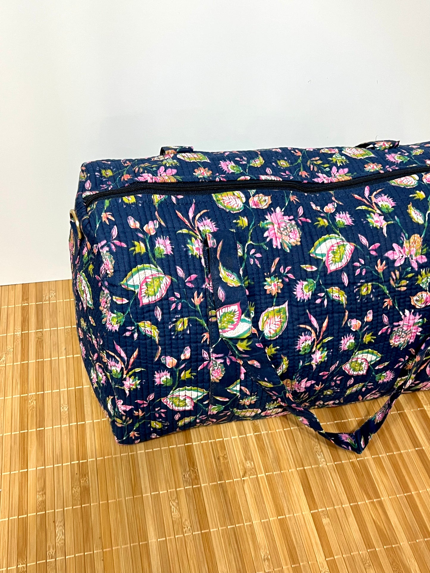 Bolso viaje de India de algodón hecho a mano | Bolso para usar como equipaje de mano o cabina