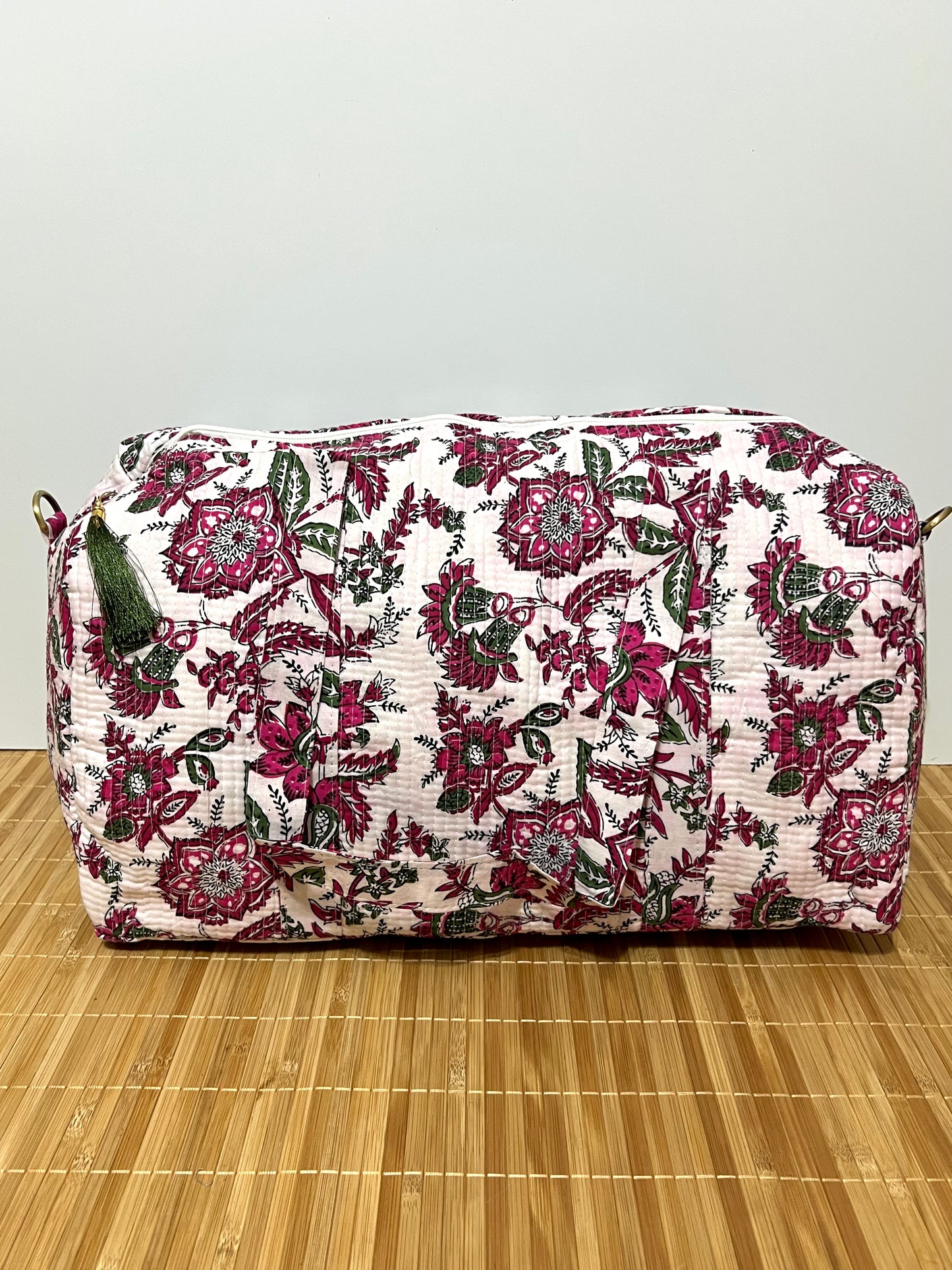 Bolso viaje de India de algodón hecho a mano | Bolso para usar como equipaje de mano o cabina