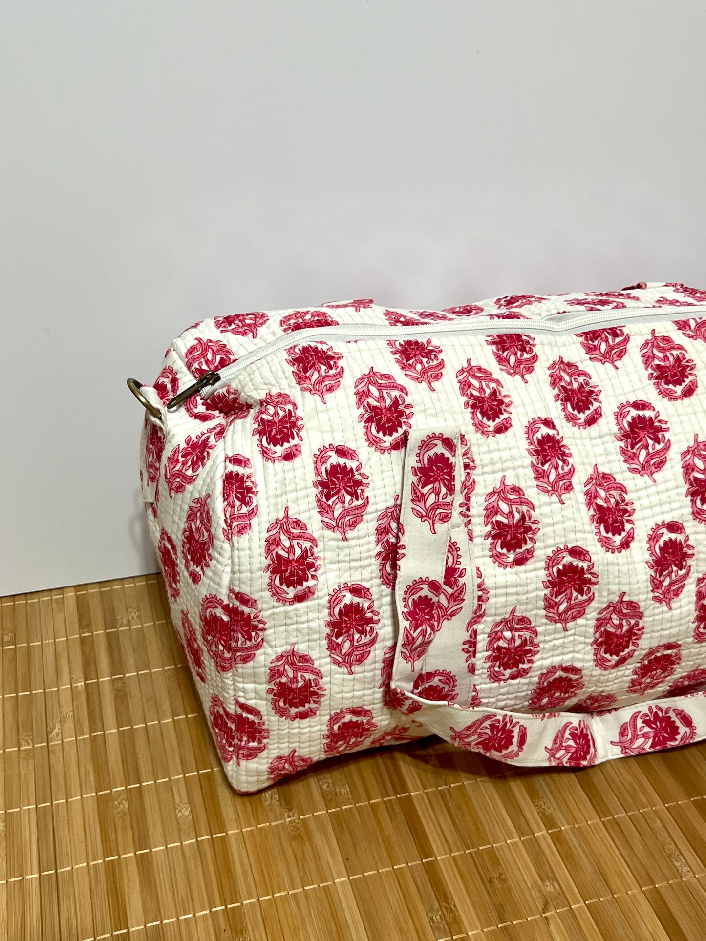 Bolso viaje de India de algodón hecho a mano | Bolso para usar como equipaje de mano o cabina