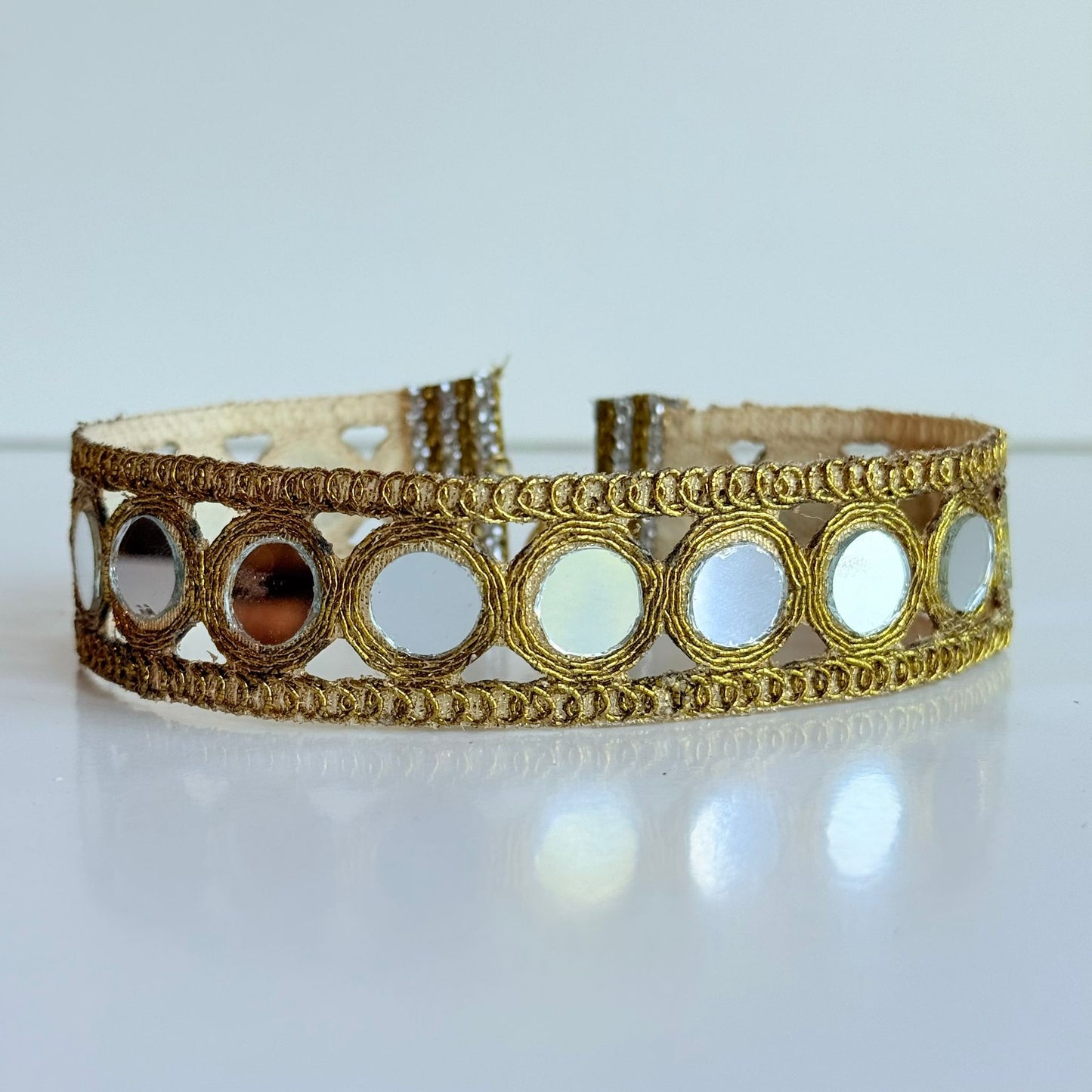 Choker espejos Dorado mujer