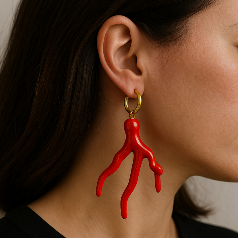 Pendientes Algas Baño de Oro - MINNI MOON-Lepetitemarie-Singularu-PDPAOLA-Luamarta