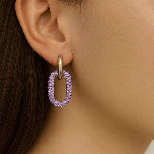 Pendientes Lila Plateados - MINNI MOON-Lepetitemarie-Singularu-PDPAOLA-Luamarta