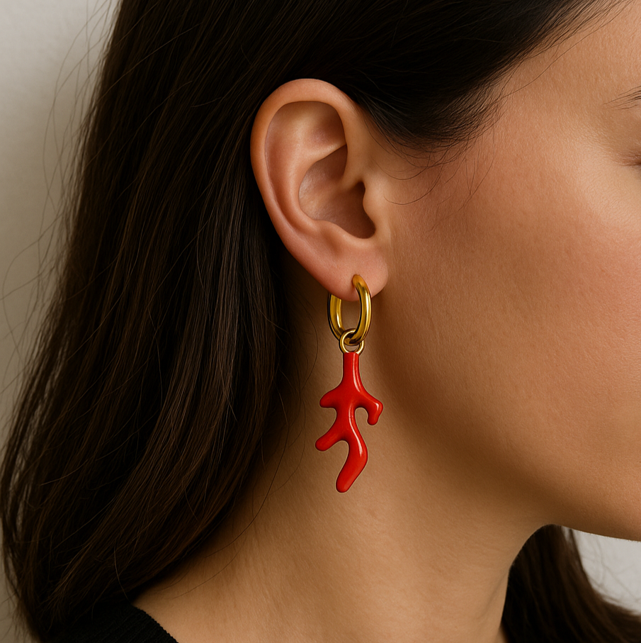 Pendientes Mini Algas Baño de Oro - MINNI MOON-Lepetitemarie-Singularu-PDPAOLA-Luamarta
