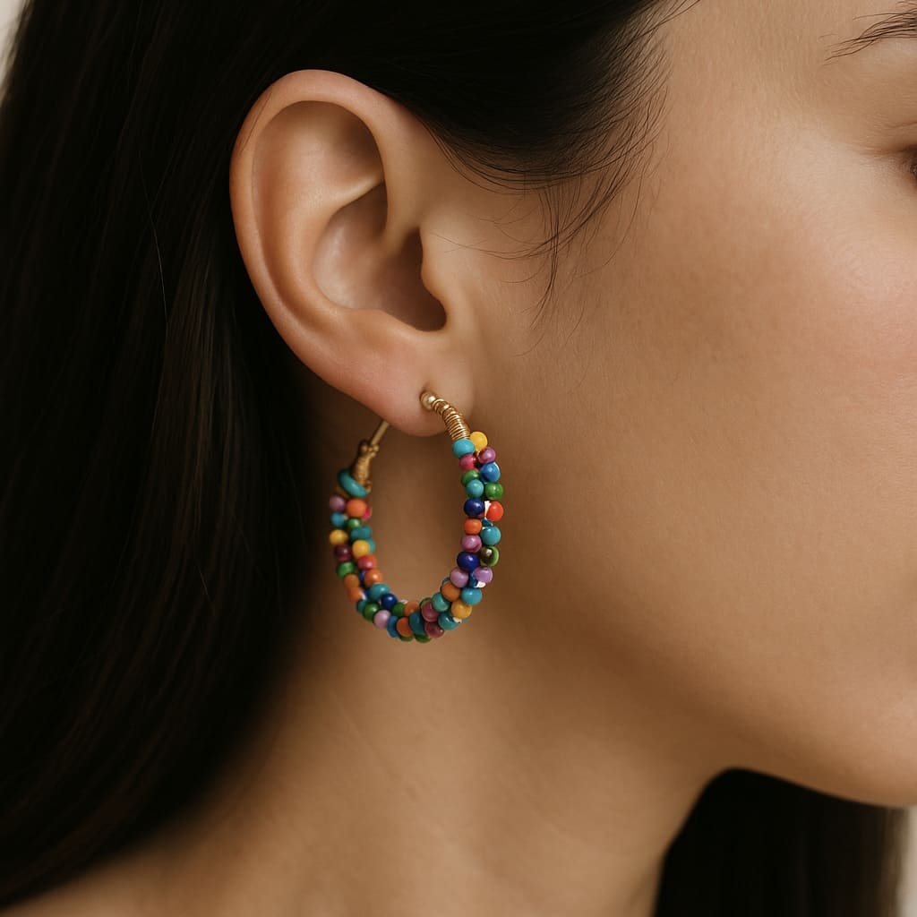 Aros Cuentas Colores Baño de Oro - MINNI MOON-Lepetitemarie-Singularu-PDPAOLA-Luamarta