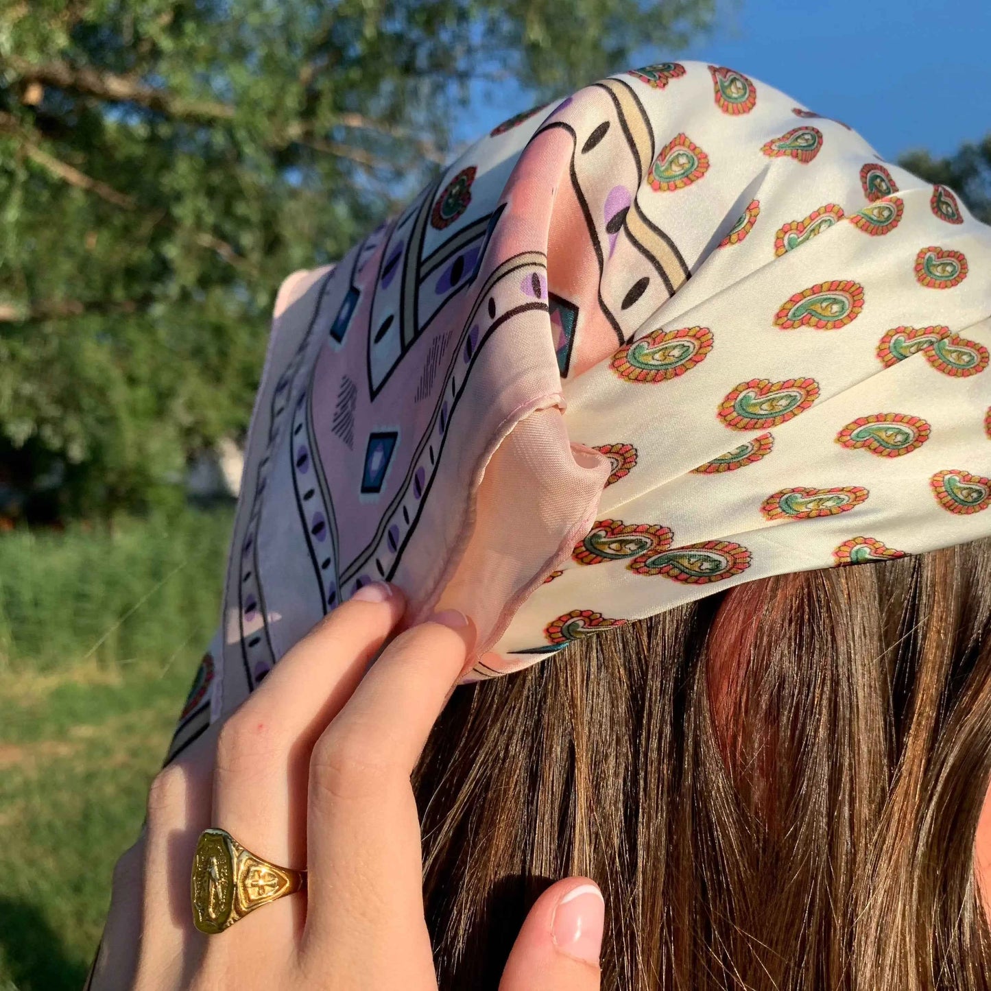 Pañuelo de cuello animales Gris y Dorado - MINNI MOON-Lepetitemarie-Singularu-PDPAOLA-Luamarta