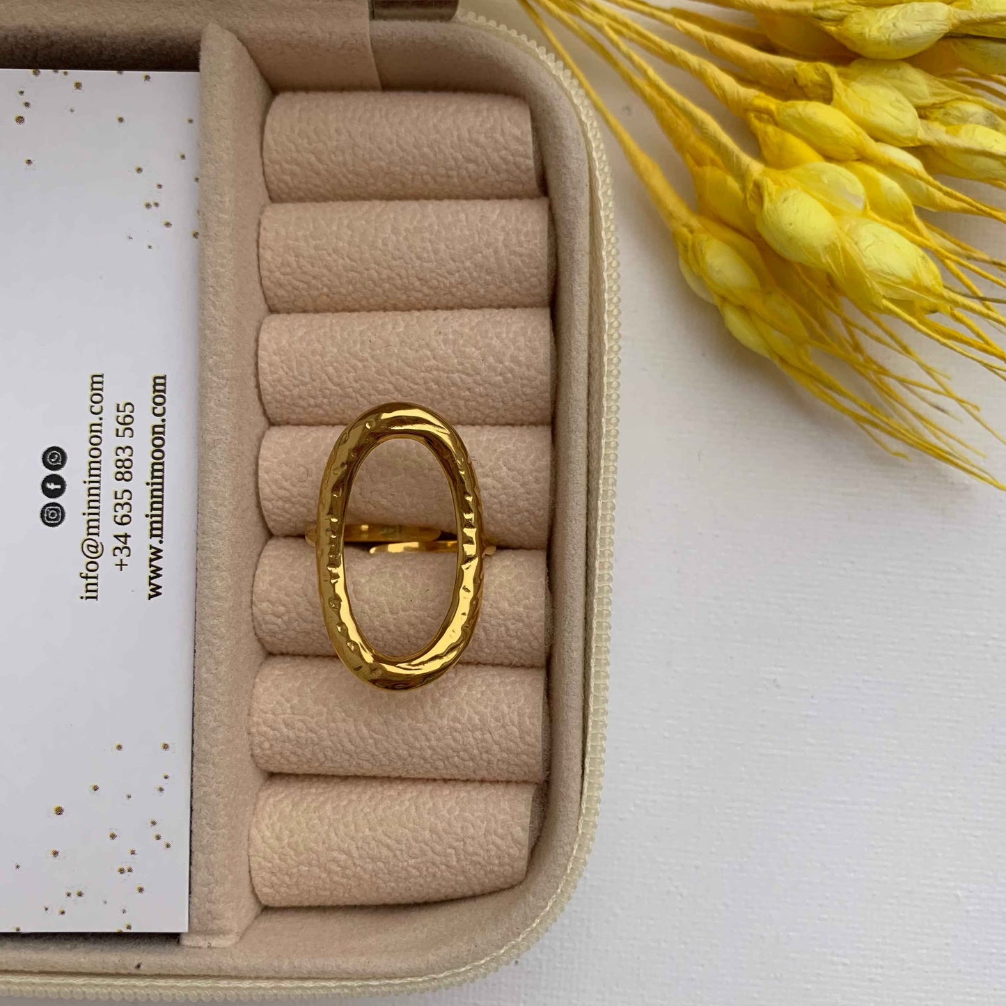 Anillo Oval Baño de Oro - MINNI MOON-Lepetitemarie-Singularu-PDPAOLA-Luamarta