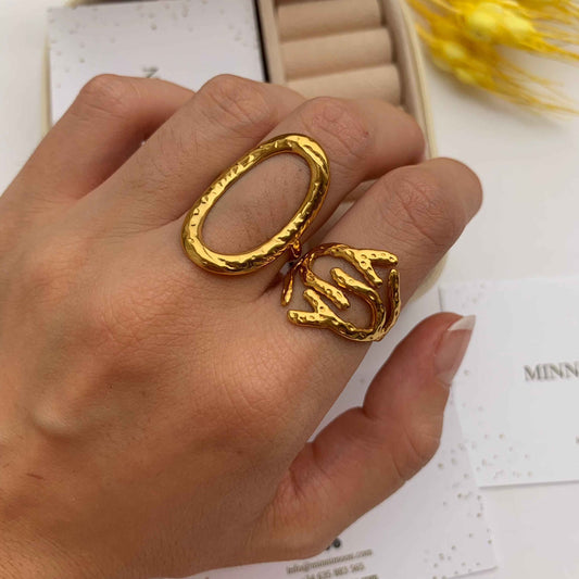 Anillo Oval Baño de Oro - MINNI MOON-Lepetitemarie-Singularu-PDPAOLA-Luamarta