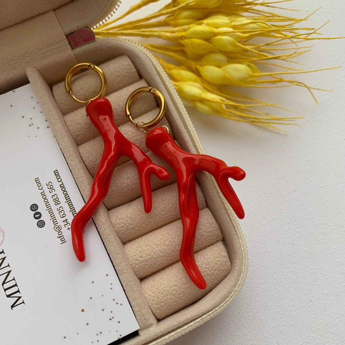 Pendientes Algas Baño de Oro - MINNI MOON-Lepetitemarie-Singularu-PDPAOLA-Luamarta