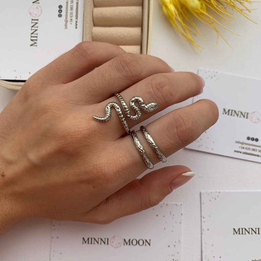 Anillo Serpiente Plateado - MINNI MOON-Lepetitemarie-Singularu-PDPAOLA-Luamarta