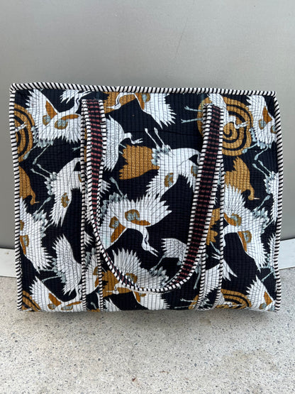 Bolsa viaje algodón Tote bag con cremallera