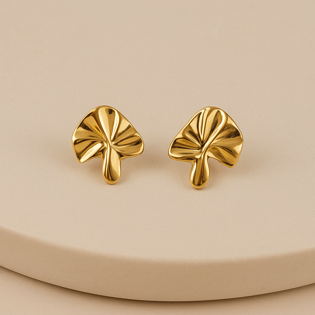 Pendientes Pétalo Baño de Oro - MINNI MOON-Lepetitemarie-Singularu-PDPAOLA-Luamarta
