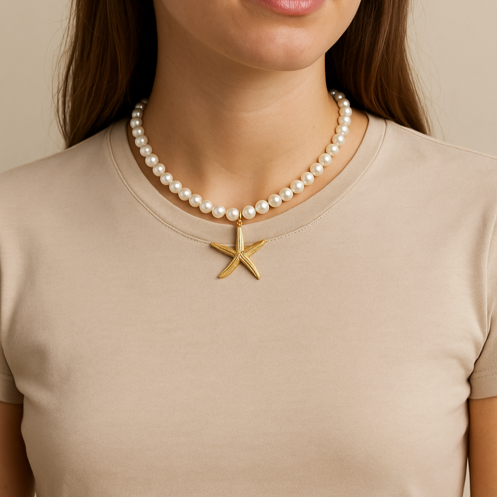 Collar Estrella de Mar Baño de Oro - MINNI MOON-Lepetitemarie-Singularu-PDPAOLA-Luamarta