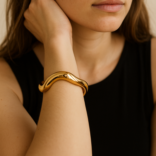 Brazalete Wave Baño de Oro - MINNI MOON-Lepetitemarie-Singularu-PDPAOLA-Luamarta