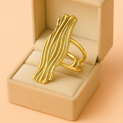 Anillo Drift Baño de Oro