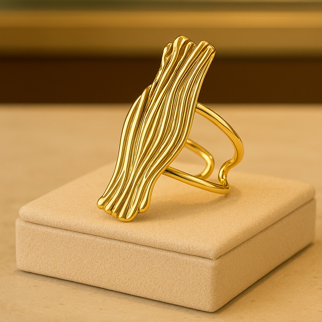 Anillo Drift Baño de Oro