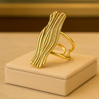 Anillo Drift Baño de Oro