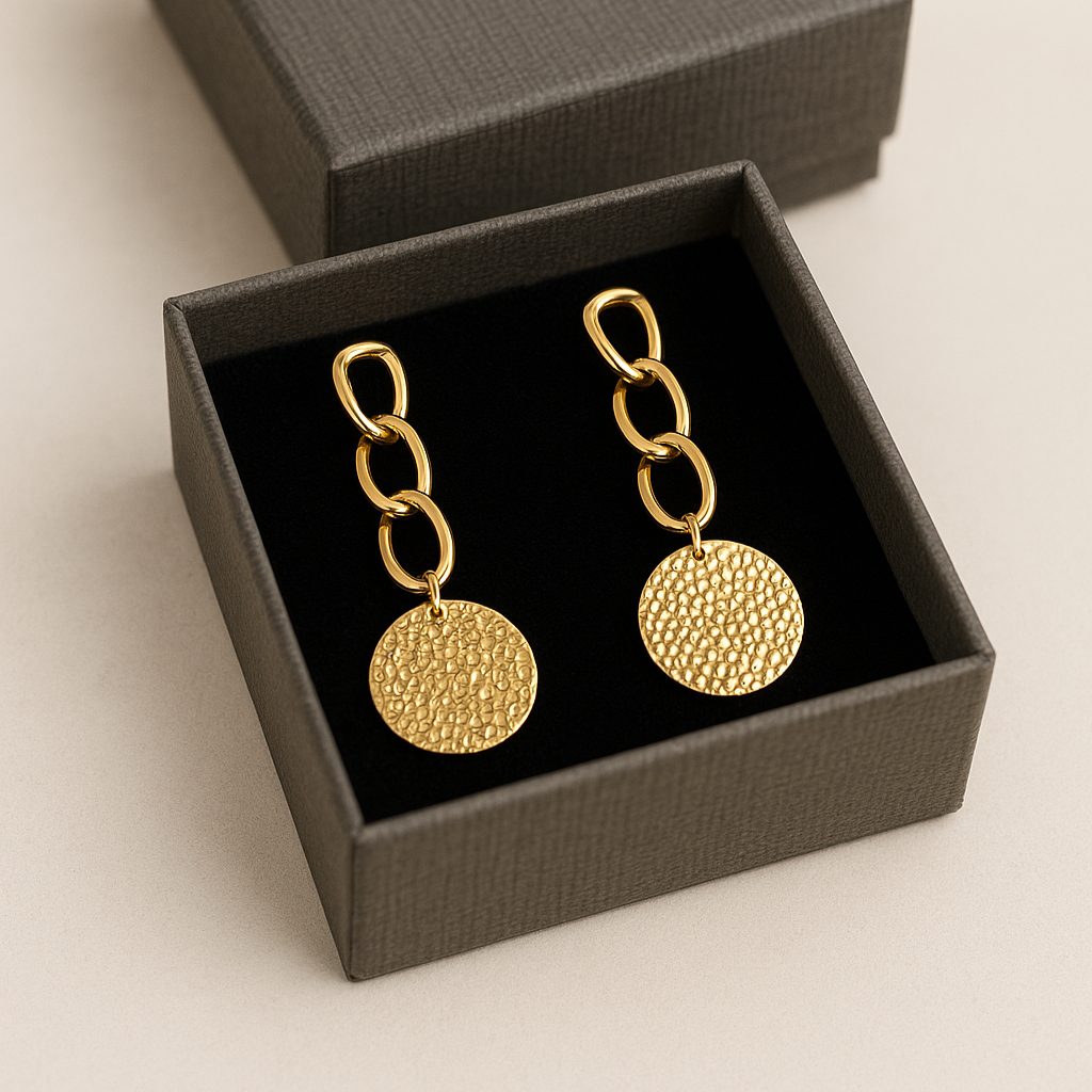 Shine-Ohrringe mit Goldbeschichtung