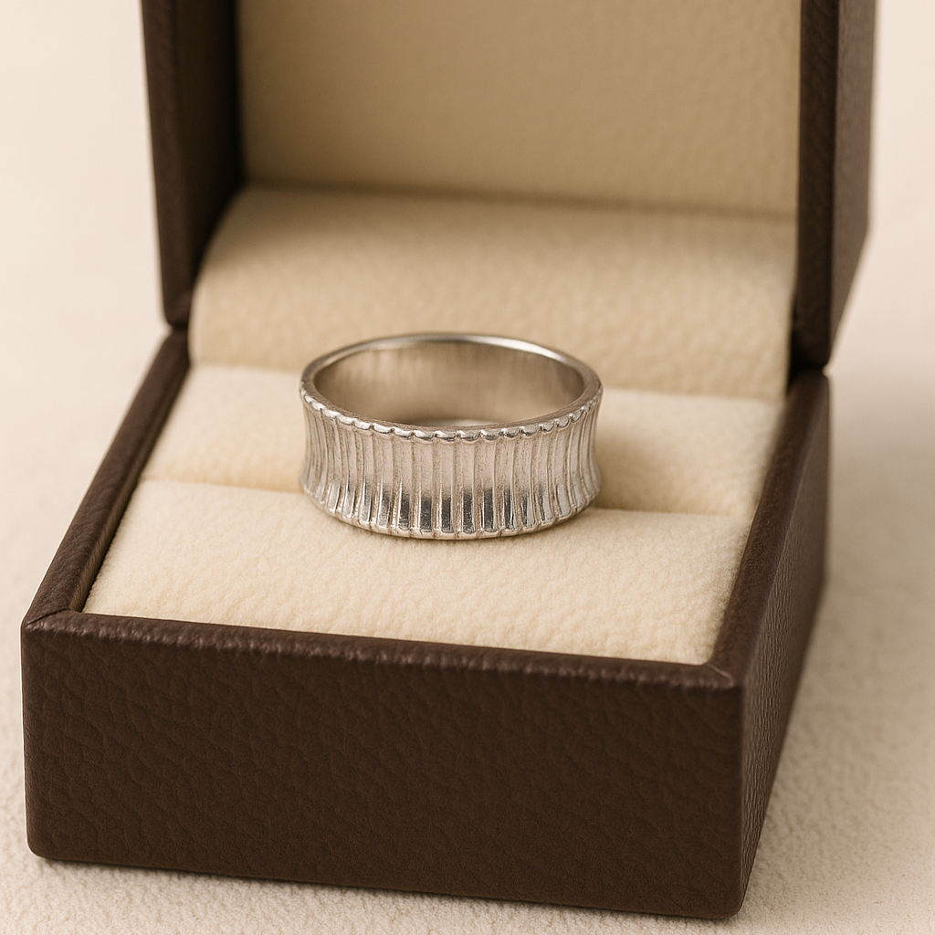 Серебряное кольцо-корона