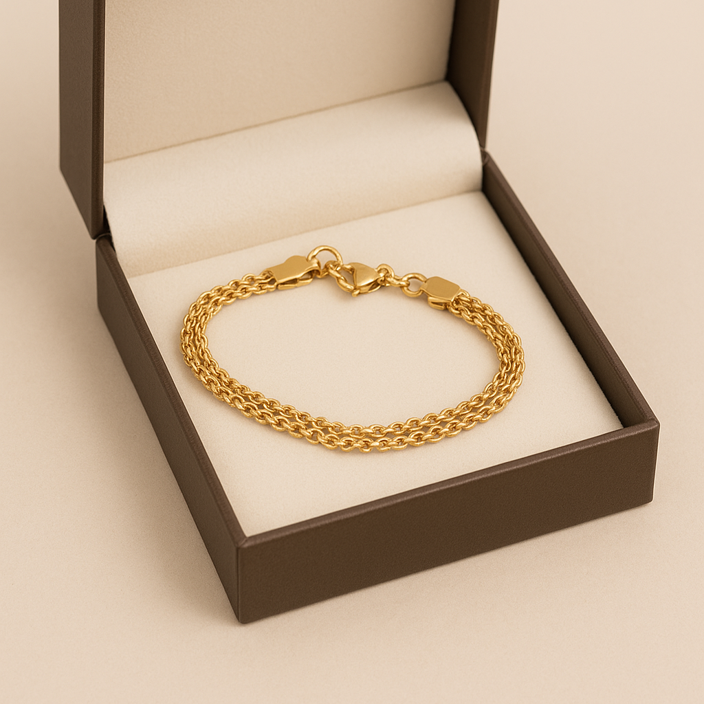 Pulsera Bridge Baño de Oro