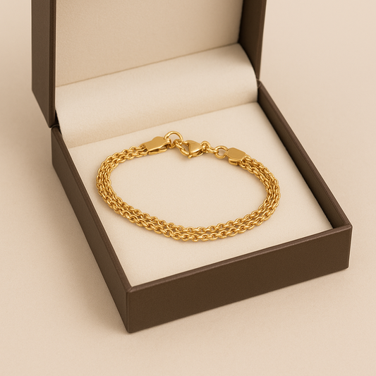 Pulsera Bridge Baño de Oro