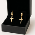 Cross-Ohrringe mit Goldbeschichtung
