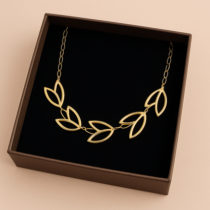 Collar Tulipán Baño de Oro