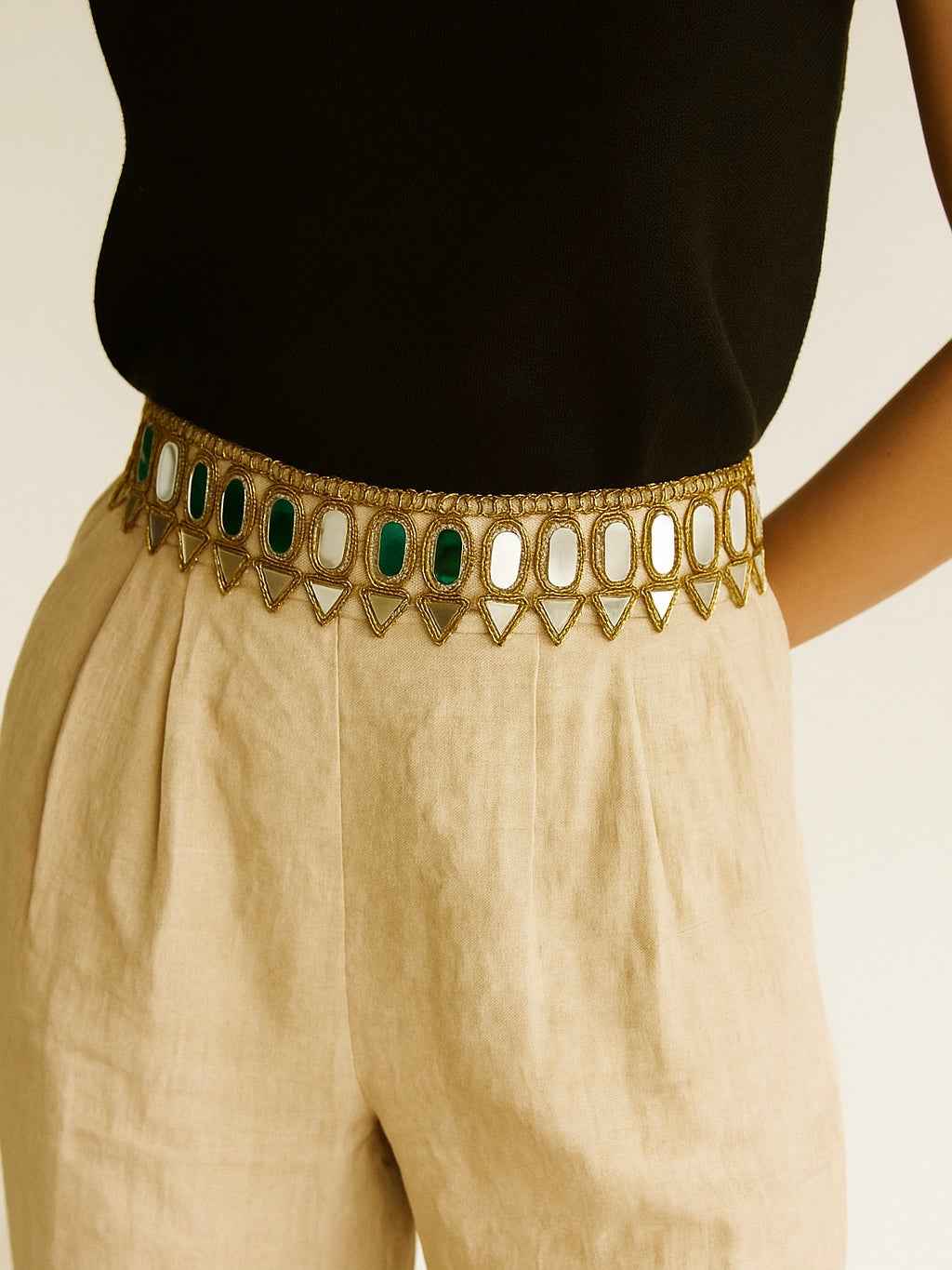 Choker espejos Dorado mujer