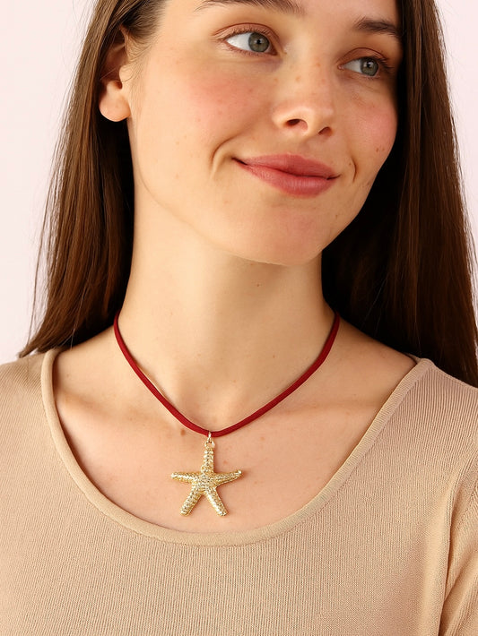 Collar Cordón con Estrella de Mar