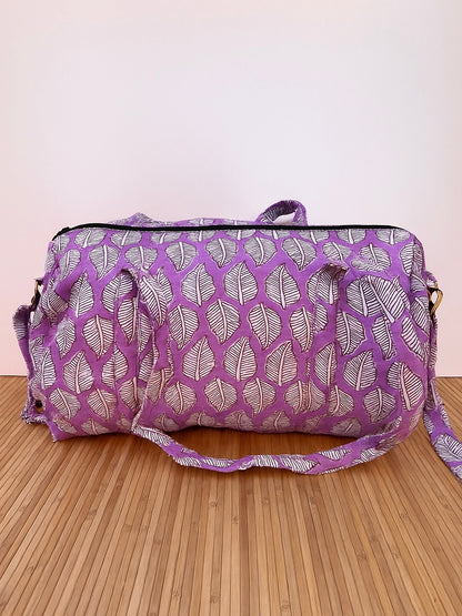Bolso viaje de India de algodón hecho a mano | Bolso para usar como equipaje de mano o cabina