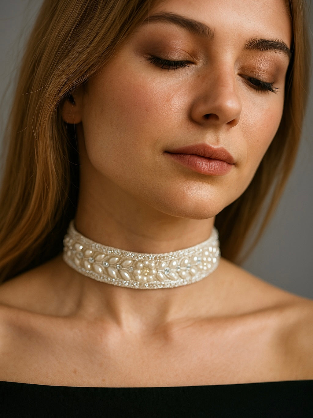 Choker espejos Dorado mujer