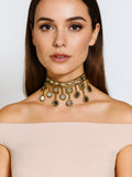 Choker espejos Dorado mujer