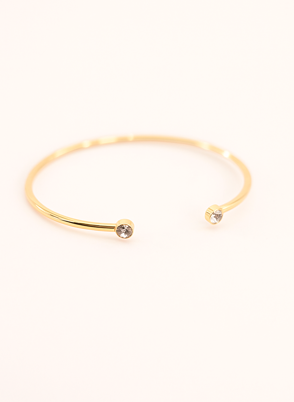 Bracelet rigide brillant, doré à l'or fin