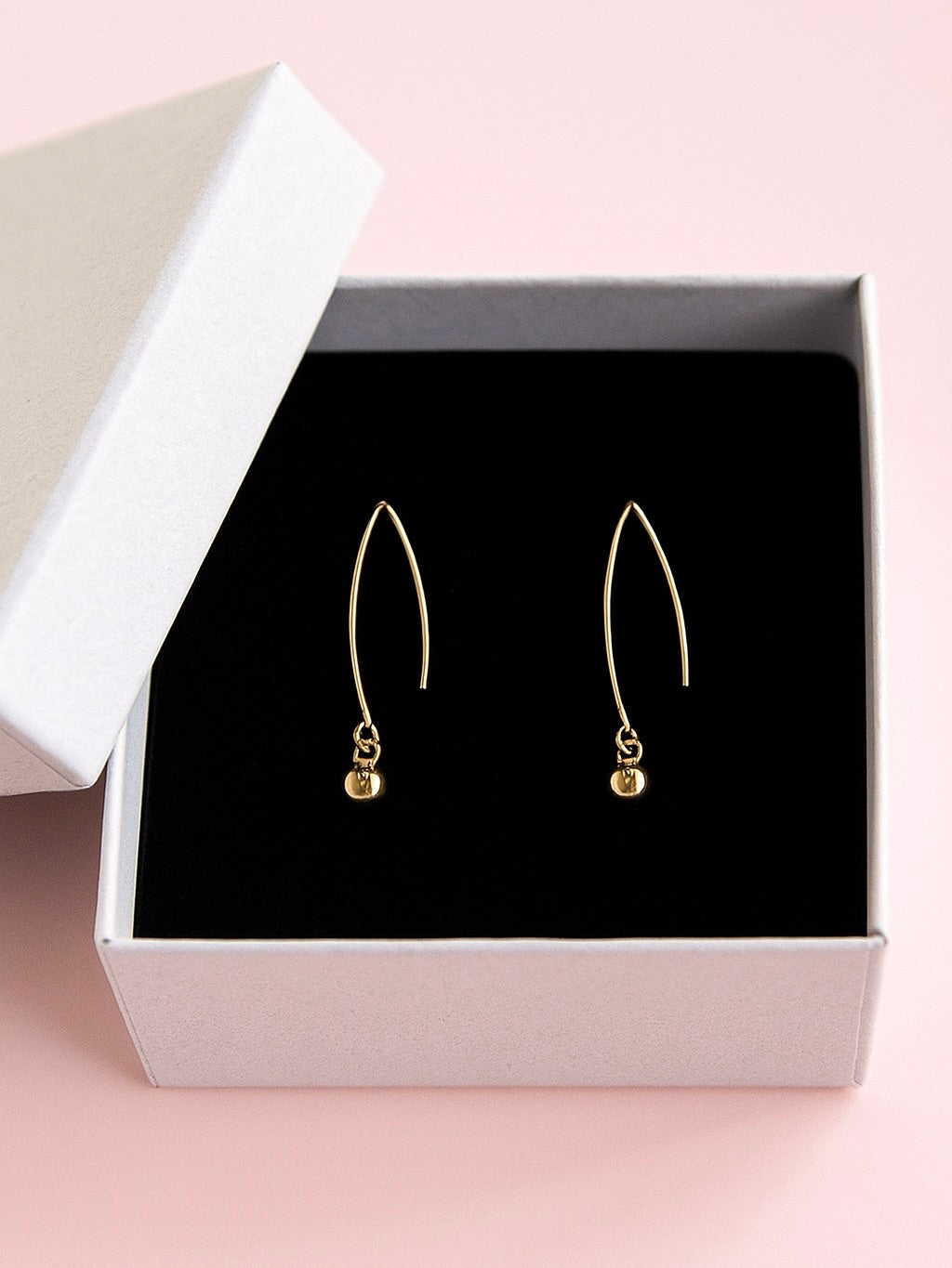 Pendientes Largos Caída | Baño de Oro 14k