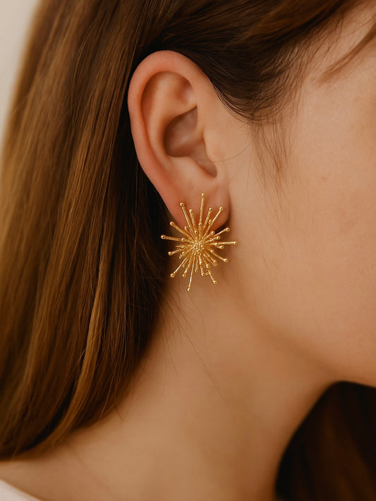 Pendientes Destellos | Baño de Oro 14k