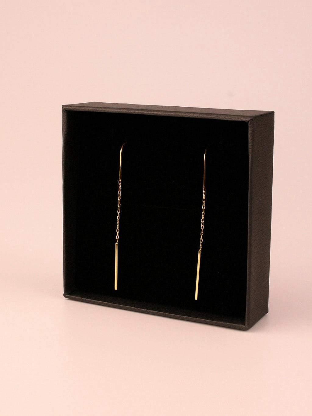 Pendientes Largos Cadena | Baño de Oro 14k