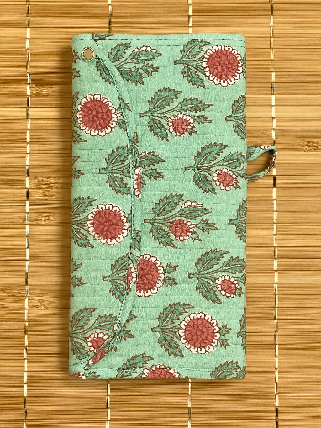 Joyero de algodón de viaje | Organizador de joyas con compartimentos