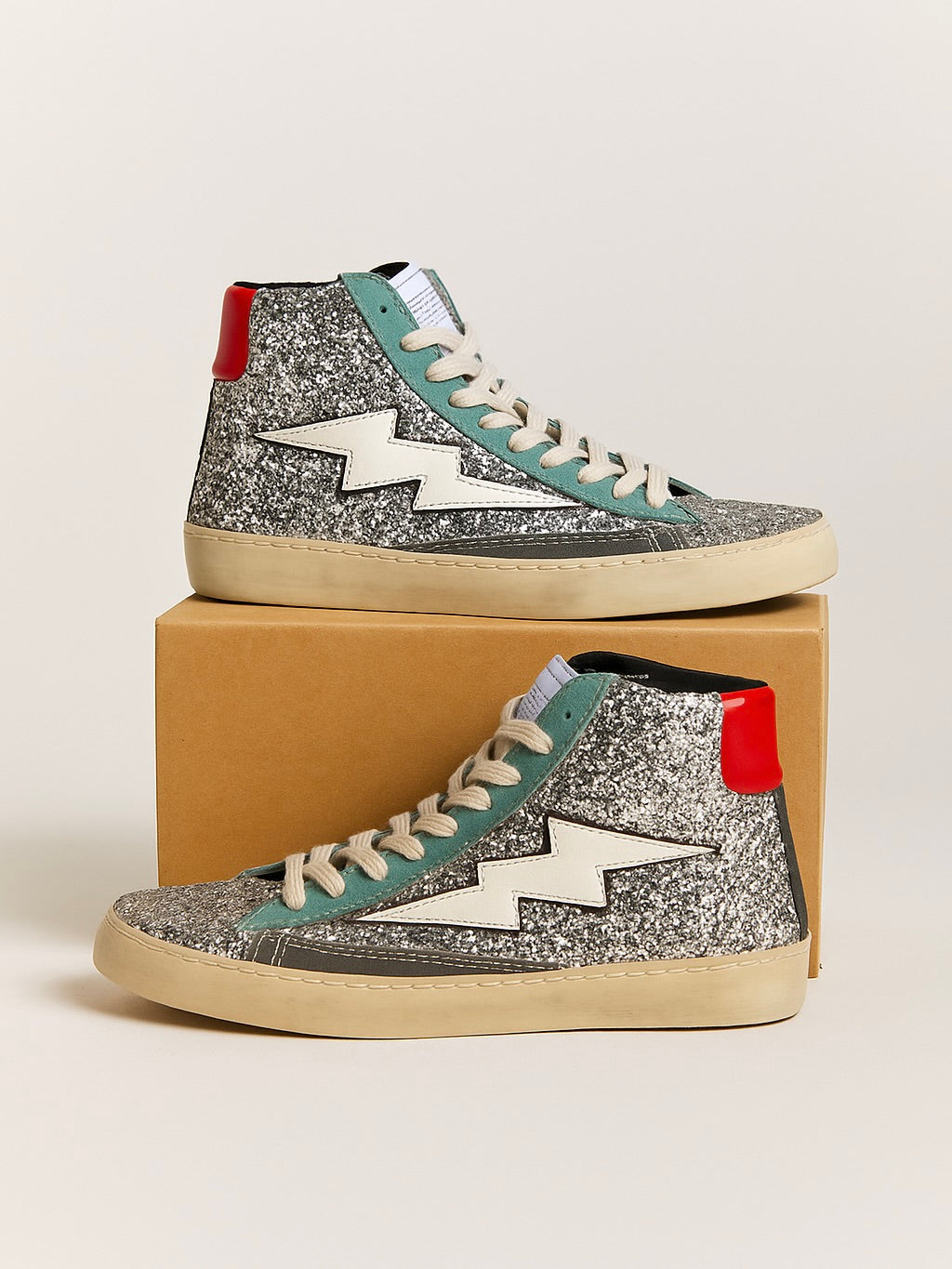 Zapatillas rayo con purpurina mujer – Tallas 36 a 41