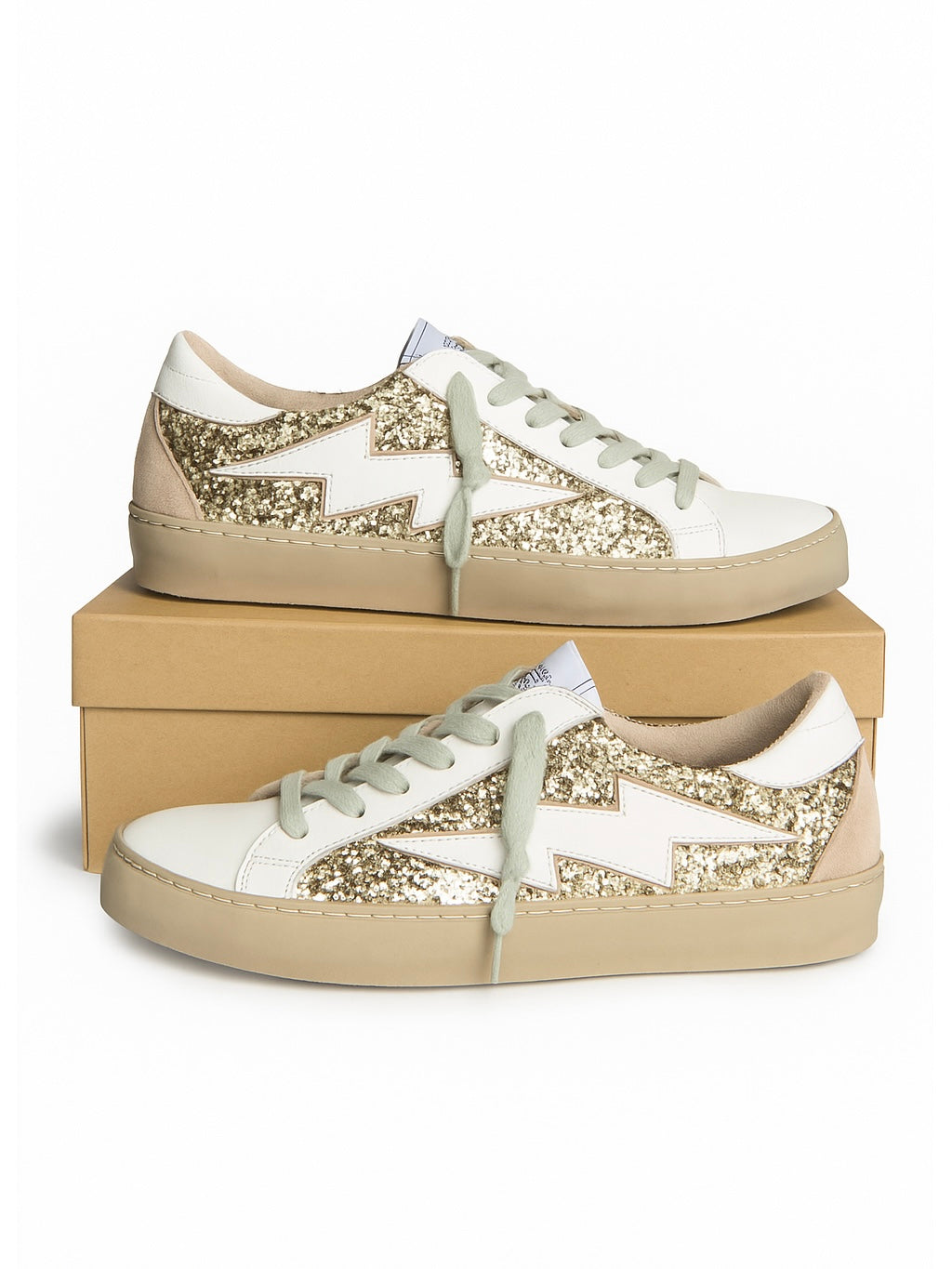 Zapatillas rayo con purpurina mujer – Tallas 36 a 41