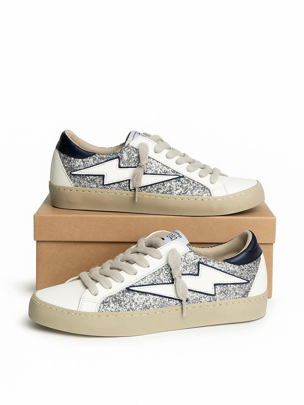 Zapatillas rayo con purpurina mujer – Tallas 36 a 41