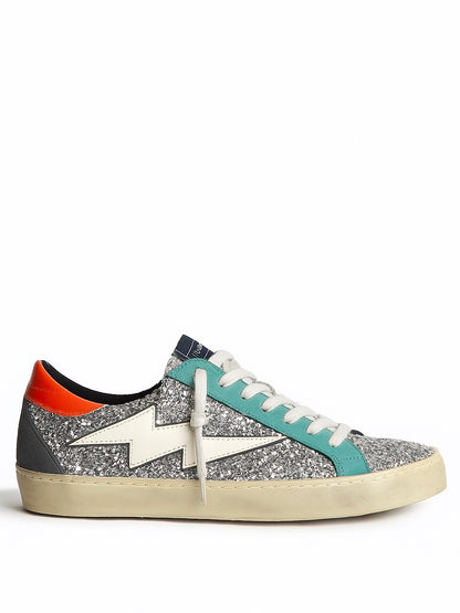 Zapatillas rayo con purpurina mujer – Tallas 36 a 41