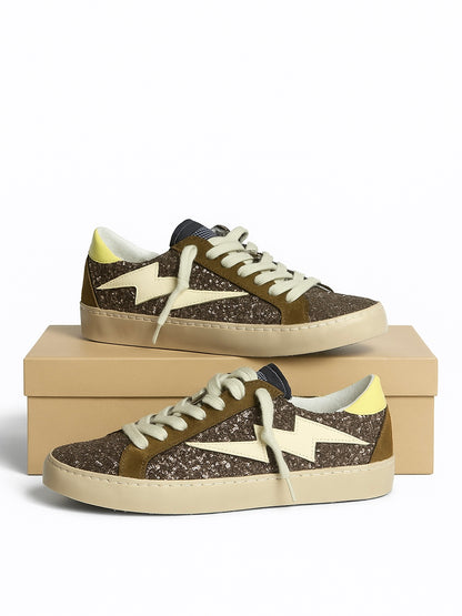 Zapatillas rayo con purpurina mujer – Tallas 36 a 41