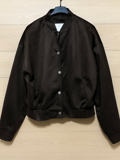 Chaqueta bomber efecto ante oversize mujer