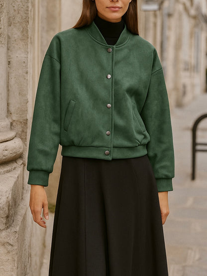 Chaqueta bomber efecto ante oversize mujer