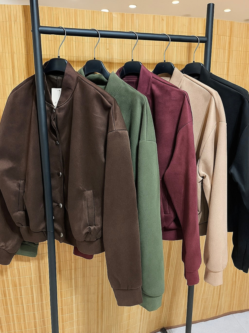 Chaqueta bomber efecto ante oversize mujer