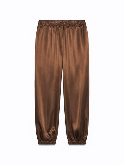 Pantalón bombacho satinado mujer de otoño | Elegante y versátil